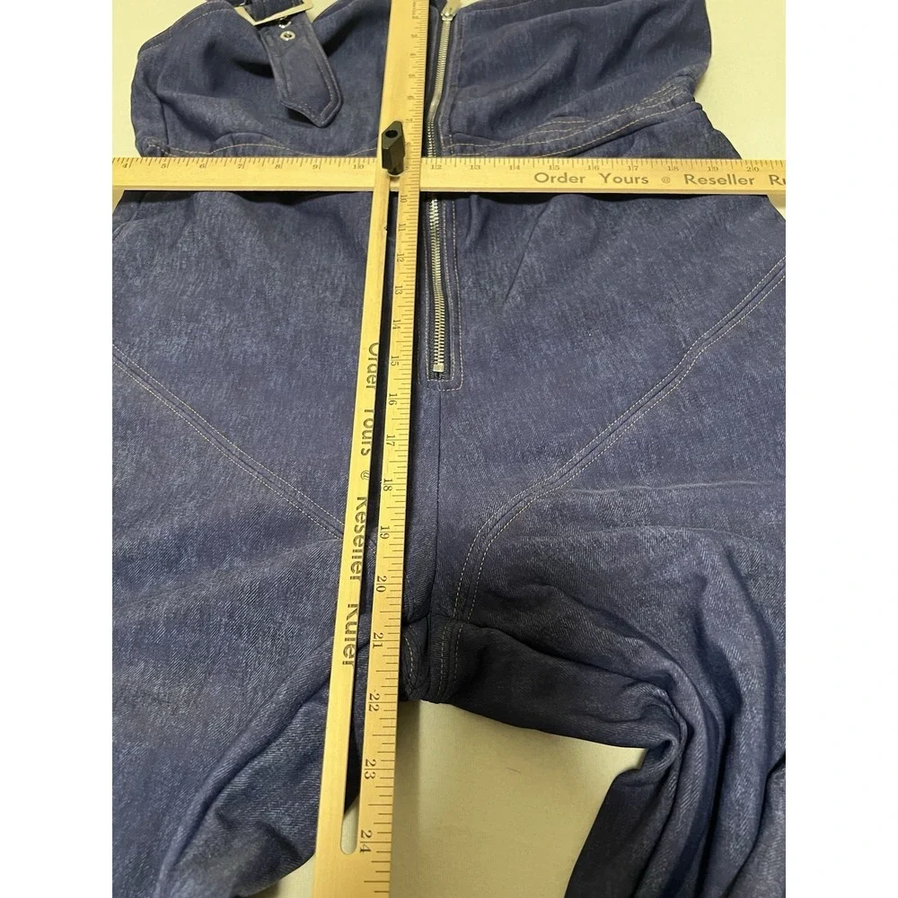 We Wore What Women's Sleeveless‎ Ski Suit Darkwash Denim Texture Size L